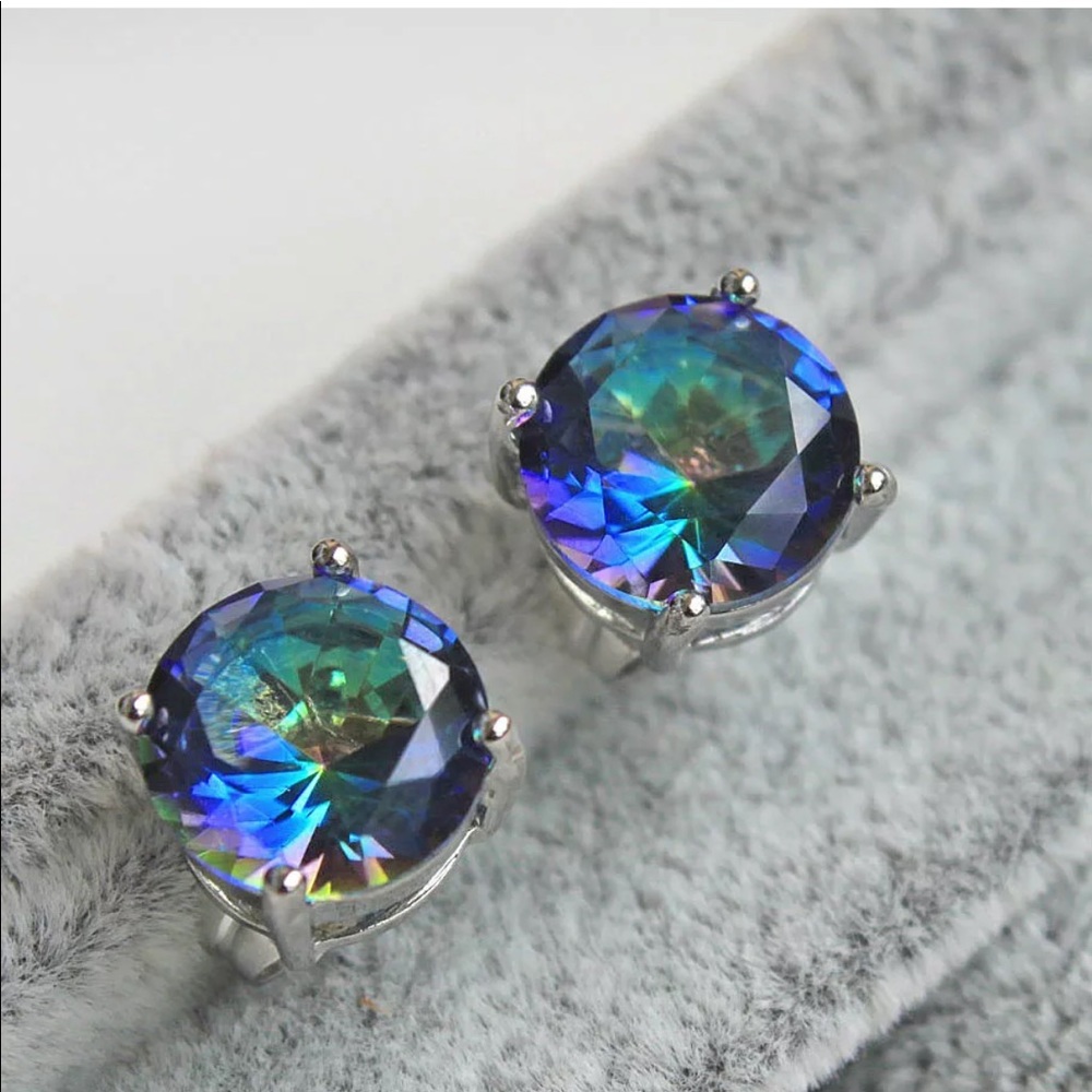 RESTOCKED! 5 ⭐️ 18K WGF Mystic Topaz Earrings